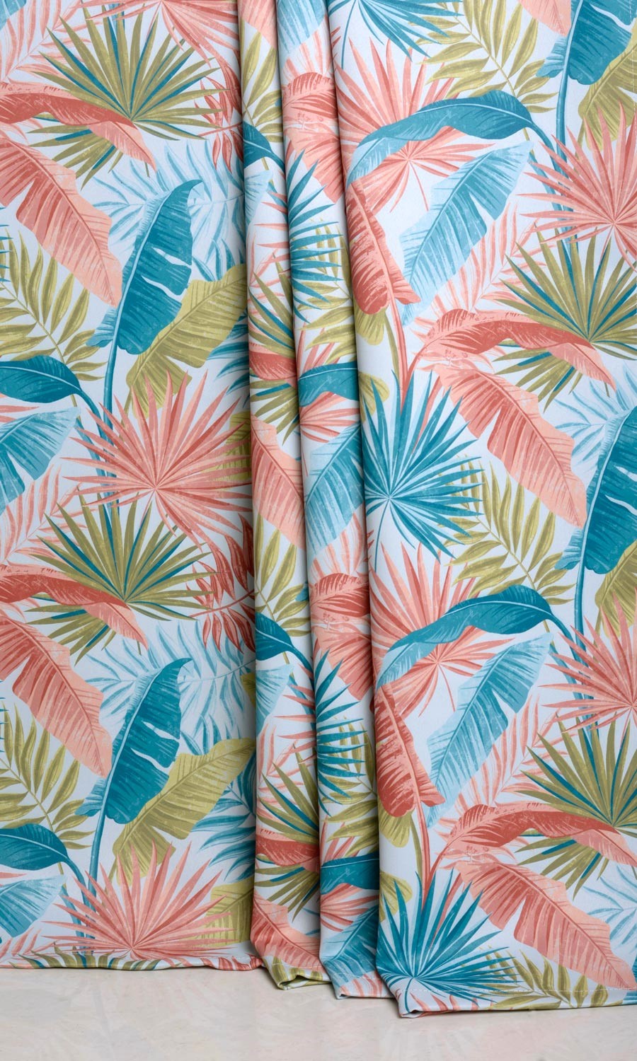 Botanical Floral Drapery for Living, Bedroom, Kitchen, Bathroom (Red/ Blue/ Green)