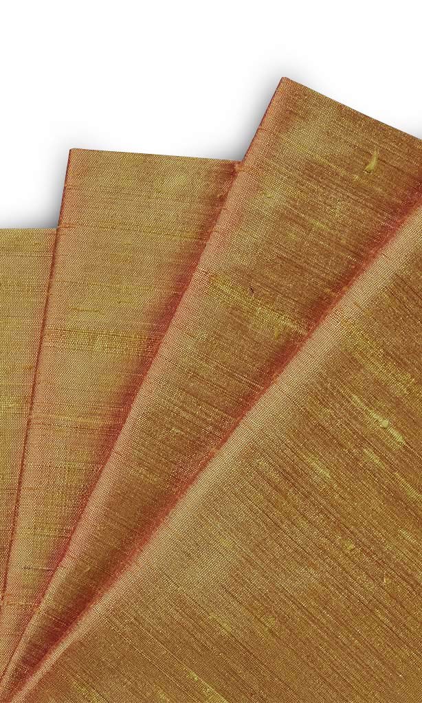 Dupioni Silk Drapery for Living, Bedroom, Kitchen, Bathroom (Mustard Orange)