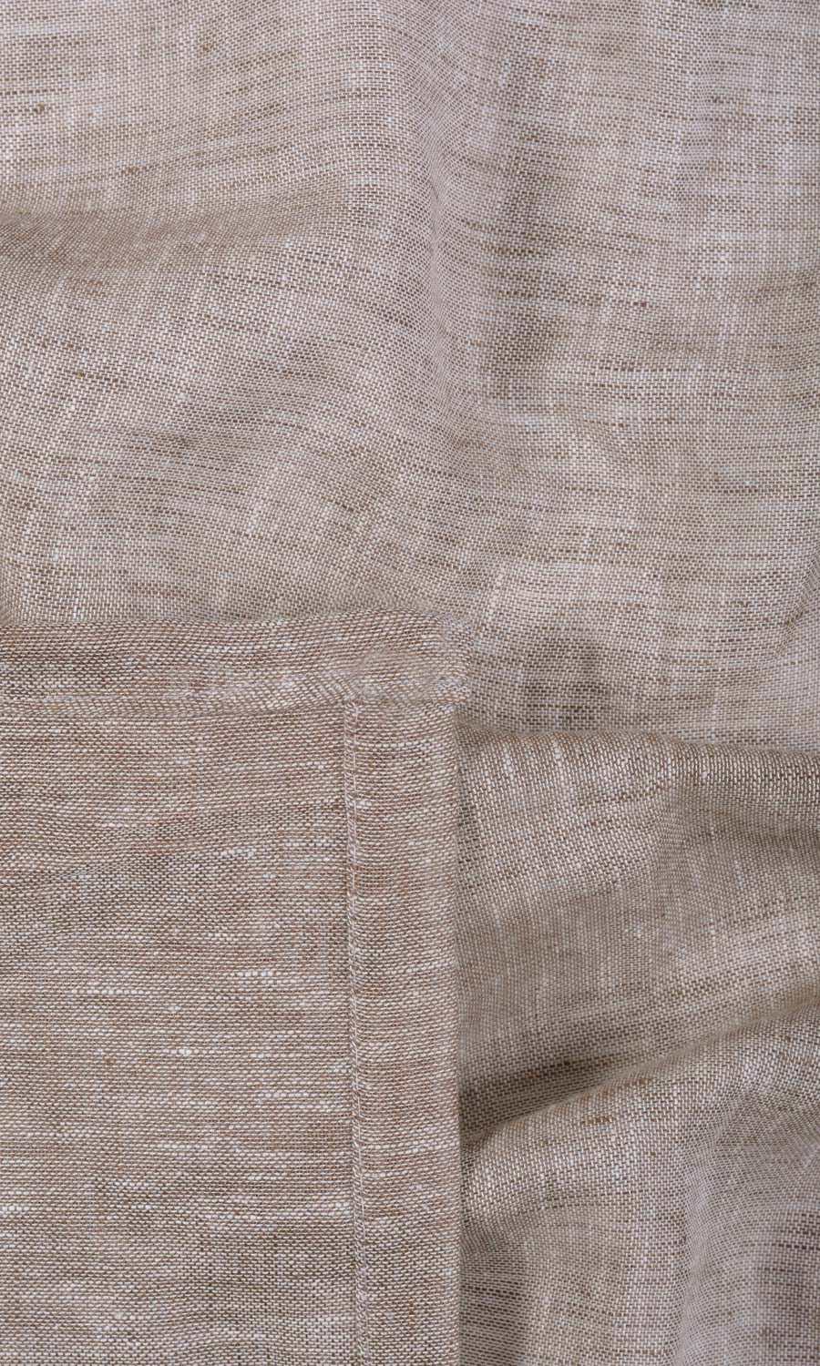 Linen Sheer Custom Curtains (Brown)