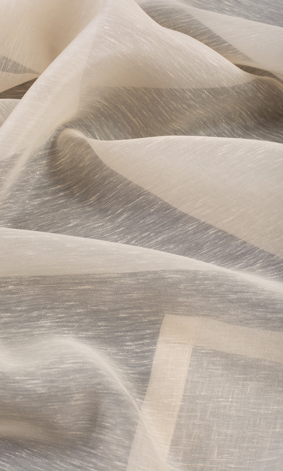 Plain Sheer Pinch Pleat, Rod Pocket, Eyelet Curtains (Warm Ivory)