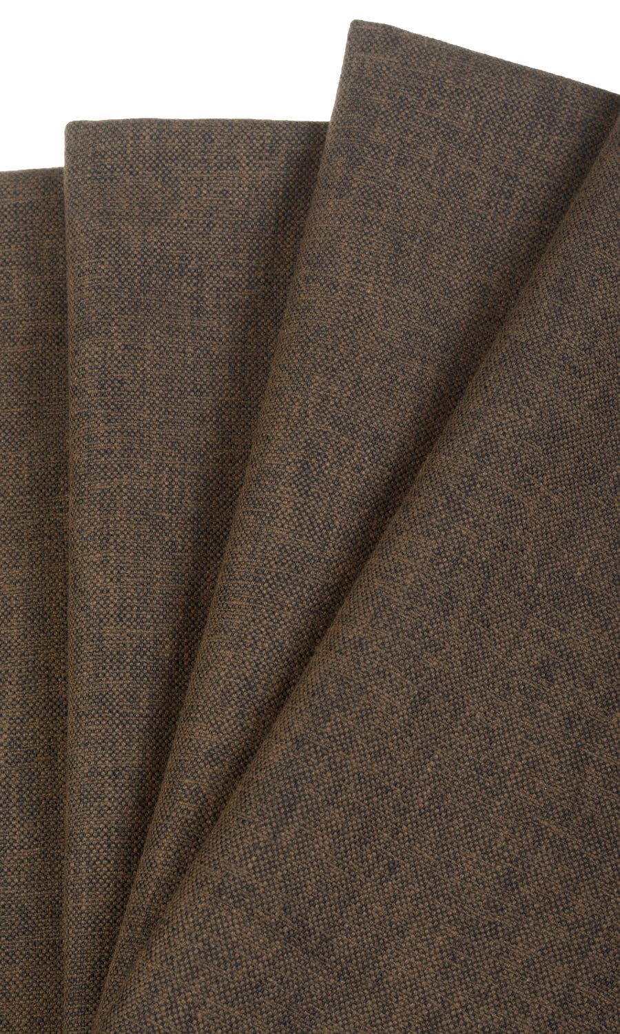 Poly-Linen Curtains / Drapes / Window Drapery Panels (Umber Brown/ Cedar Brown)