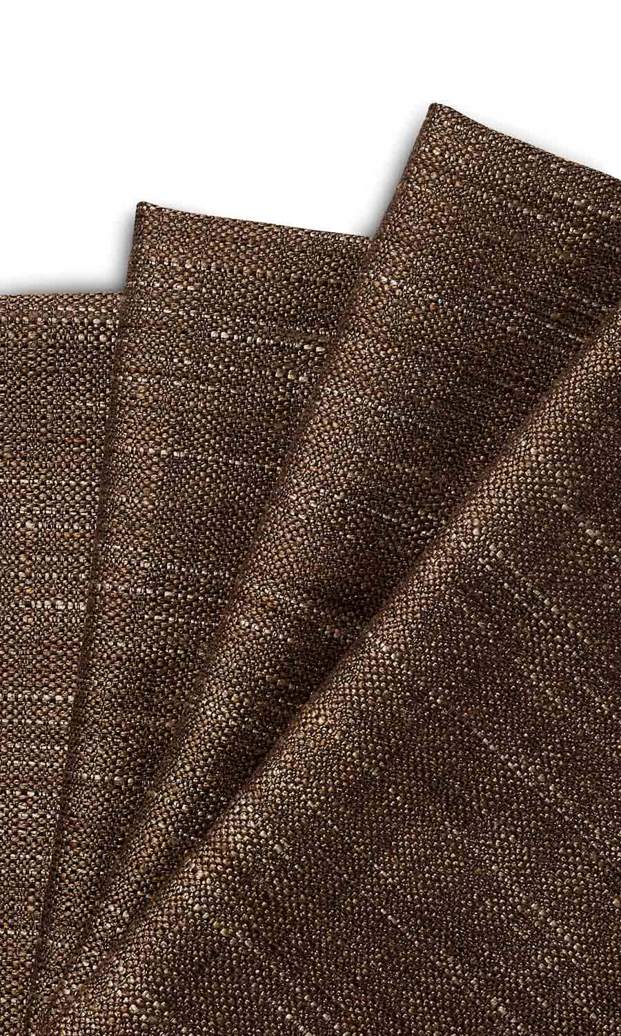 Textured Pinch Pleat, Rod Pocket, Eyelet Curtains (Brown)