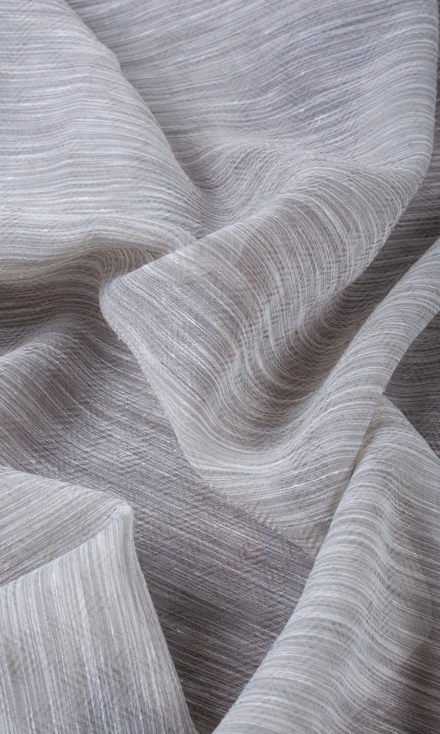 Textured Sheer Drapes for Living, Bedroom, Kitchen, Bathroom (Heather Gray)