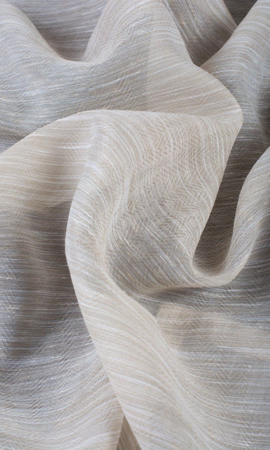 Textured Sheer Custom Curtains (Greige/ Cream)