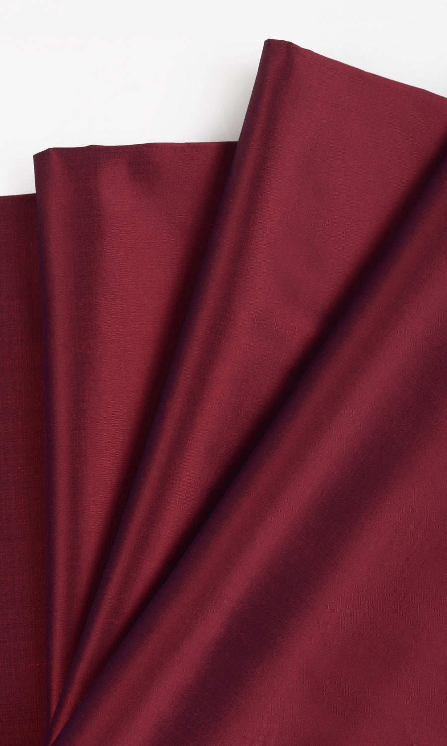 Shantung Silk Pinch Pleat, Rod Pocket, Eyelet Curtains (Crimson Red)