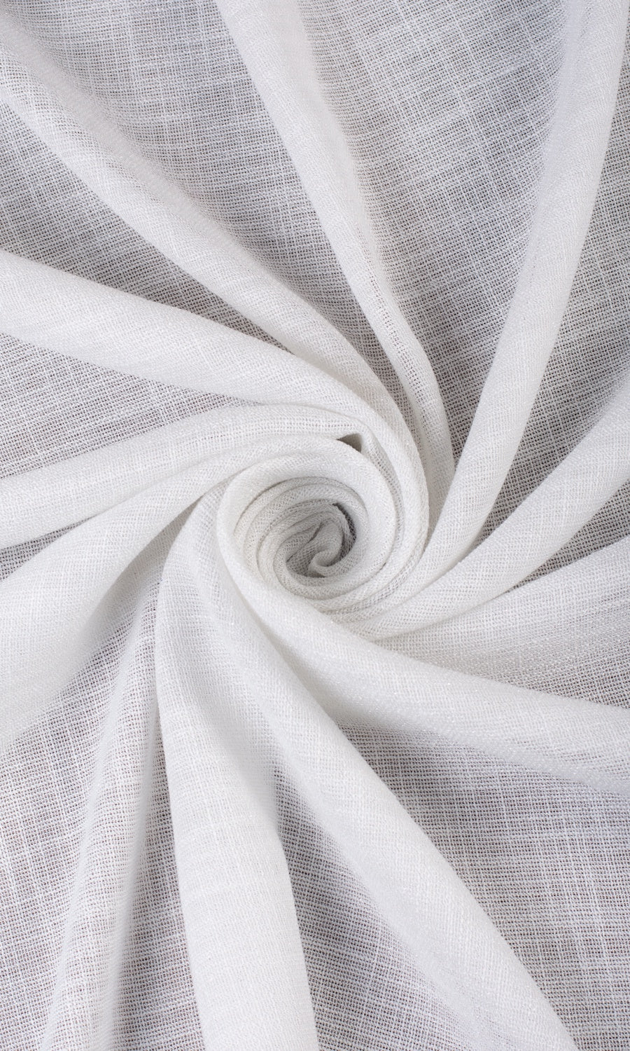 Textured Sheer Pinch Pleat, Rod Pocket, Eyelet Curtains (Porcelain White)