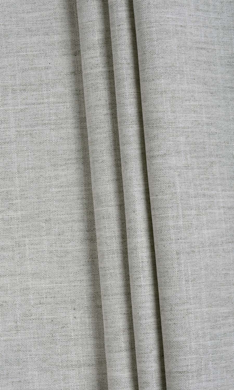 Plain Linen Textured Custom Curtains (Smoke White)