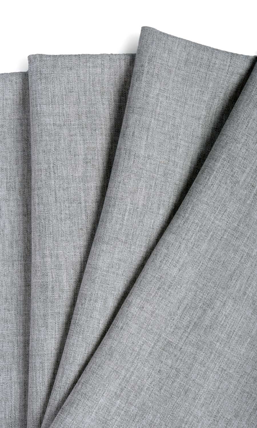 Plain Linen Texture Window Curtains for Living, Bedroom, Kitchen, Bathroom (Steel Grey)