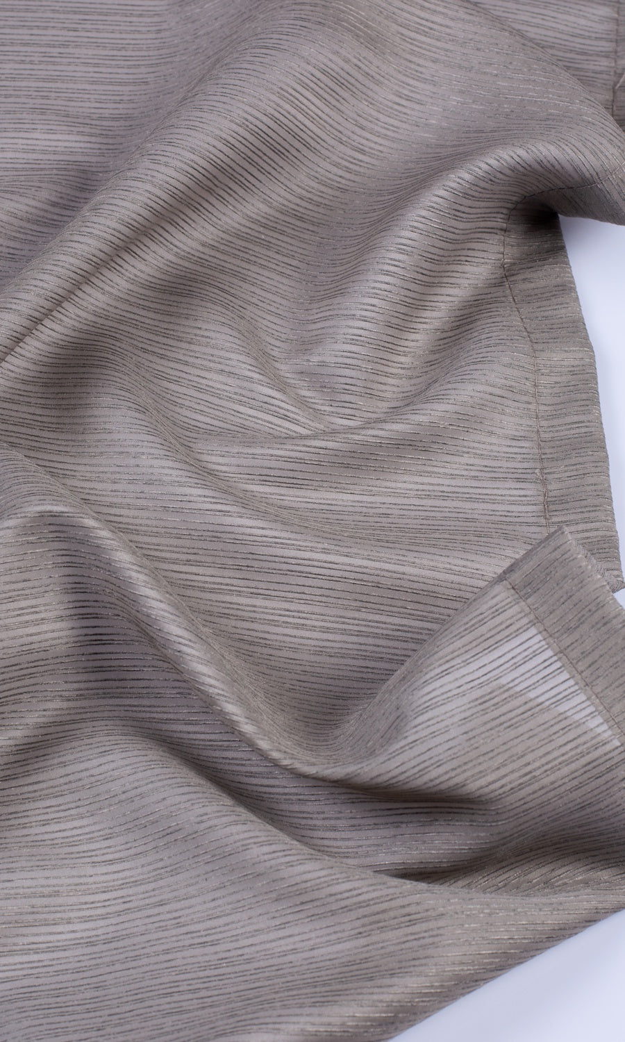 Striped Sheer Drapery (Coffee Brown)