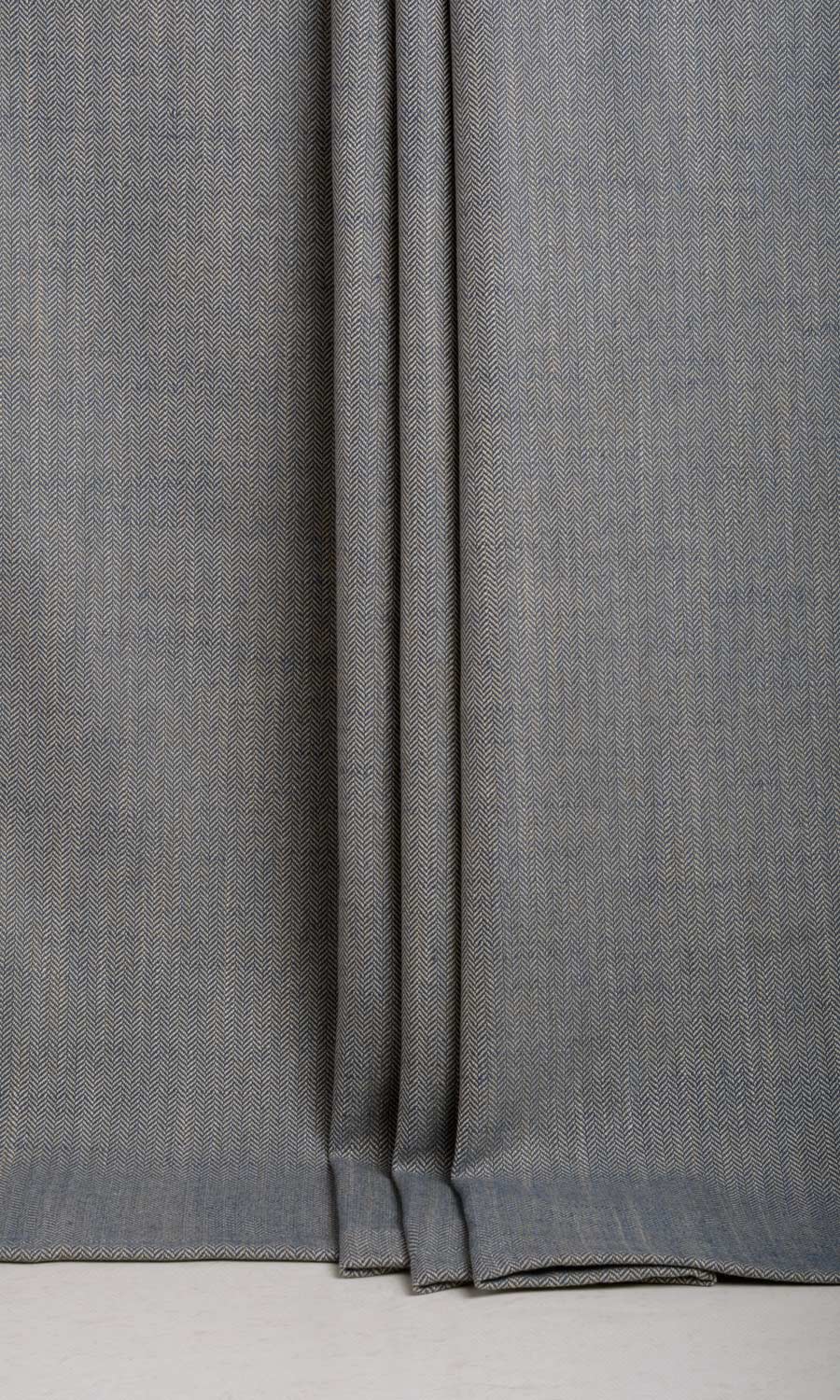 Herringbone Custom Curtains (Navy Blue/ Brown/ Grey)