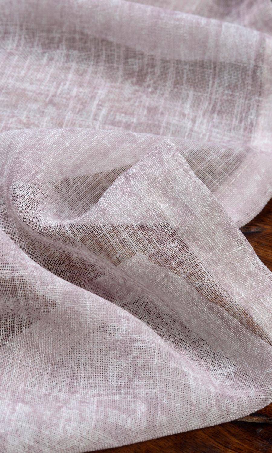Textured Sheer Window Curtains (Pale Pink)
