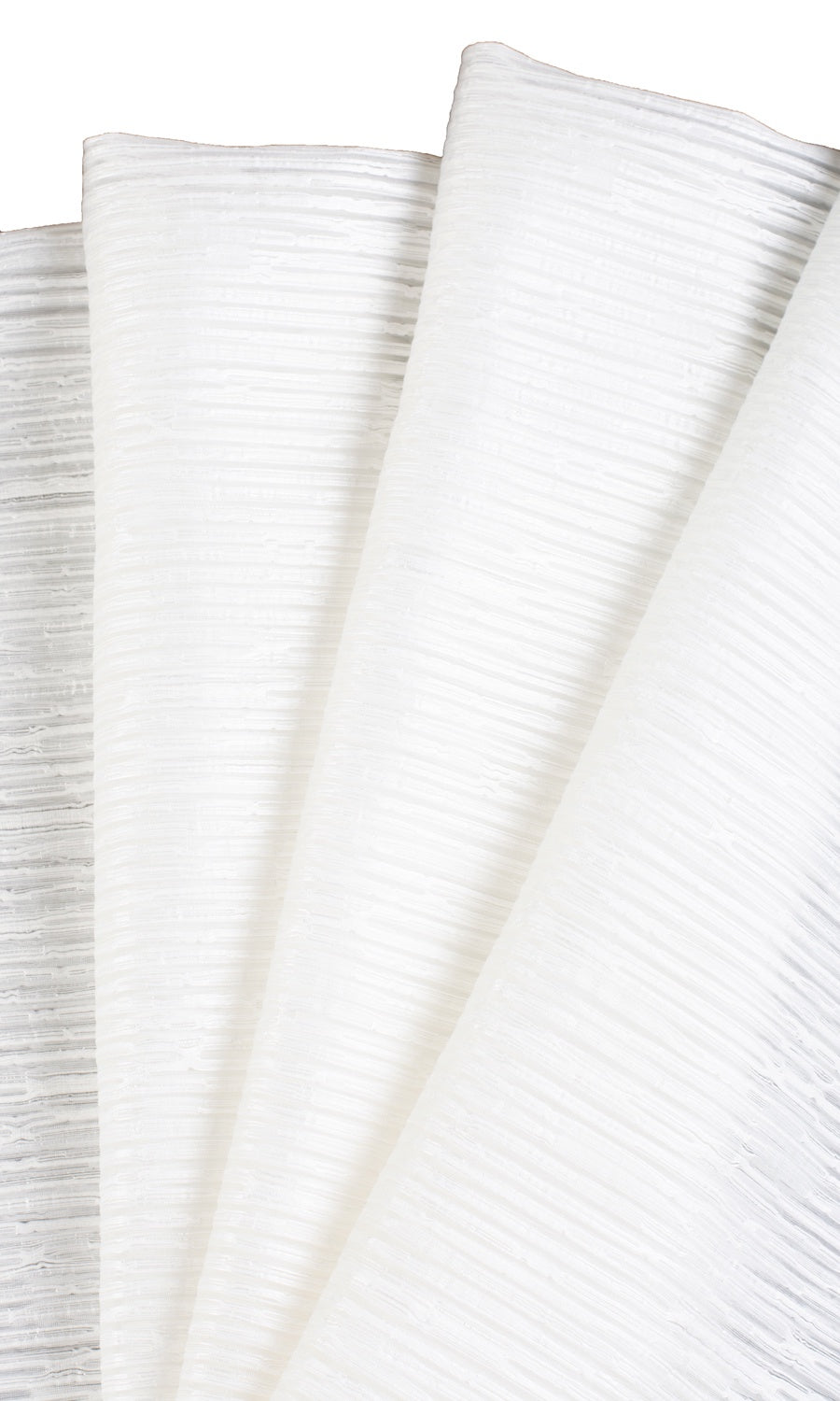 Textured Sheer Custom Curtains (White)