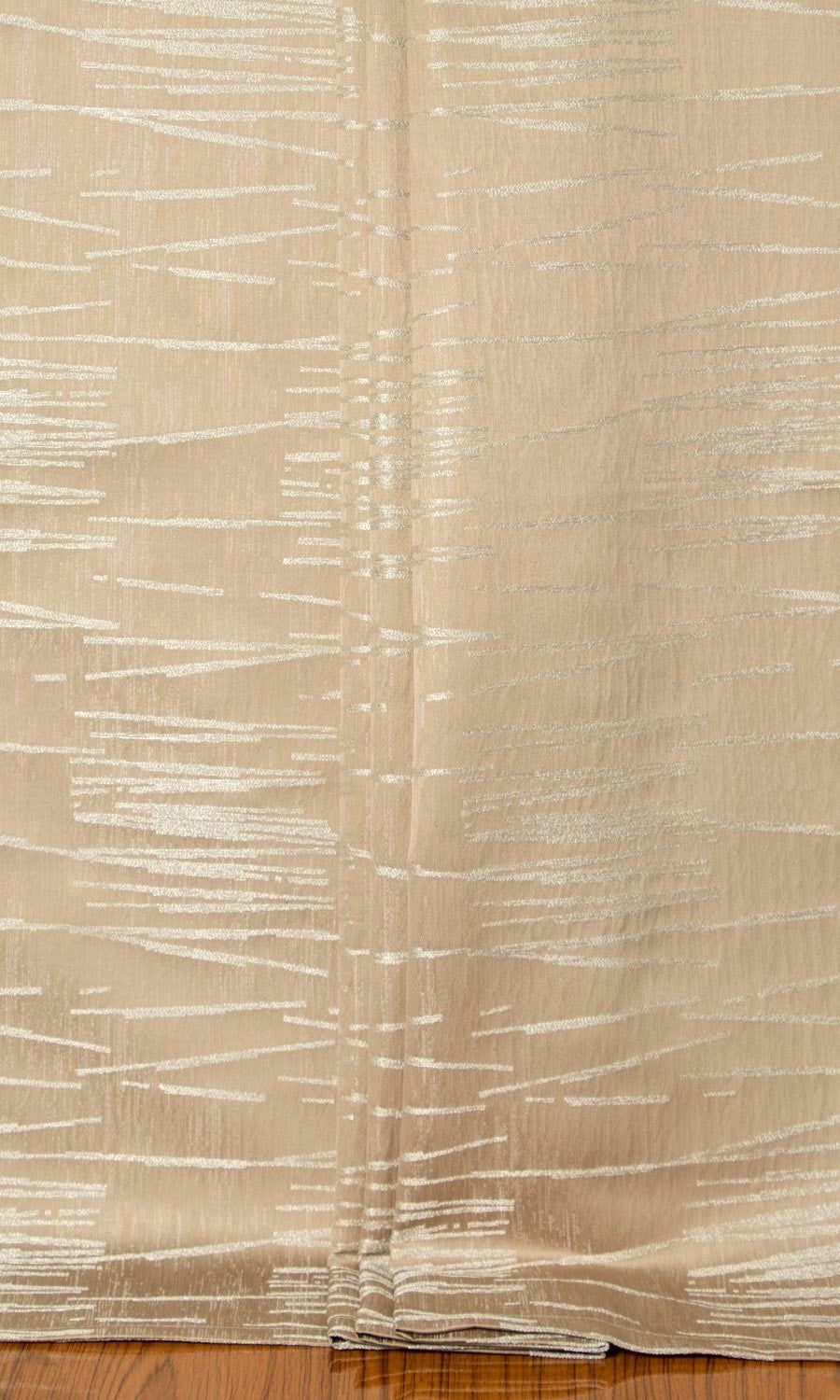 Abstract Patterned Pinch Pleat, Rod Pocket, Eyelet Curtains (Pink-Beige)