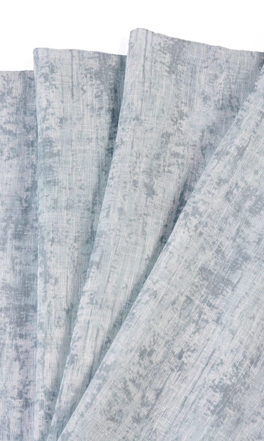 Textured Sheer Pinch Pleat, Rod Pocket, Eyelet Curtains (Blue)