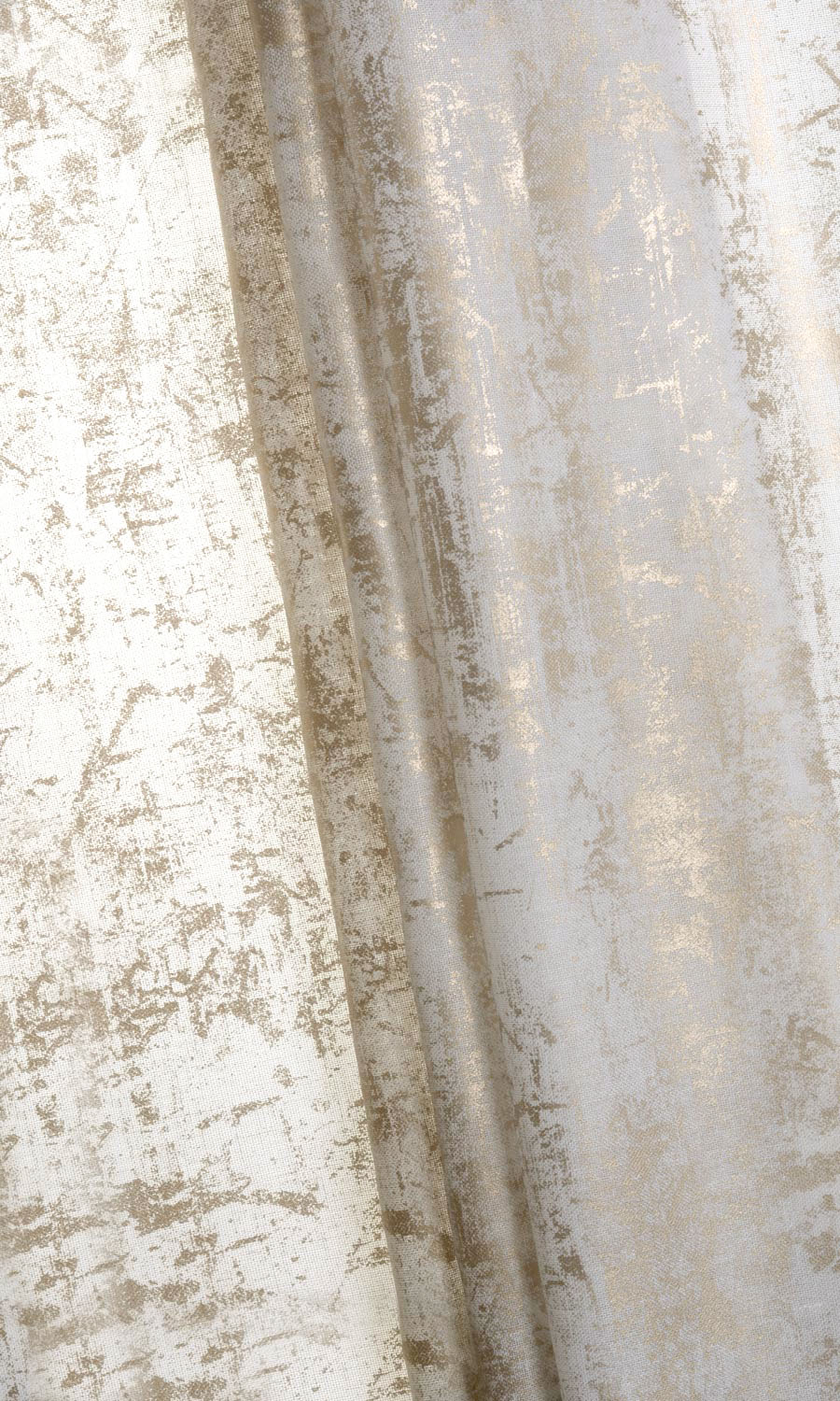 Sheer Any Size Style Curtains (White/ Metallic Golden)