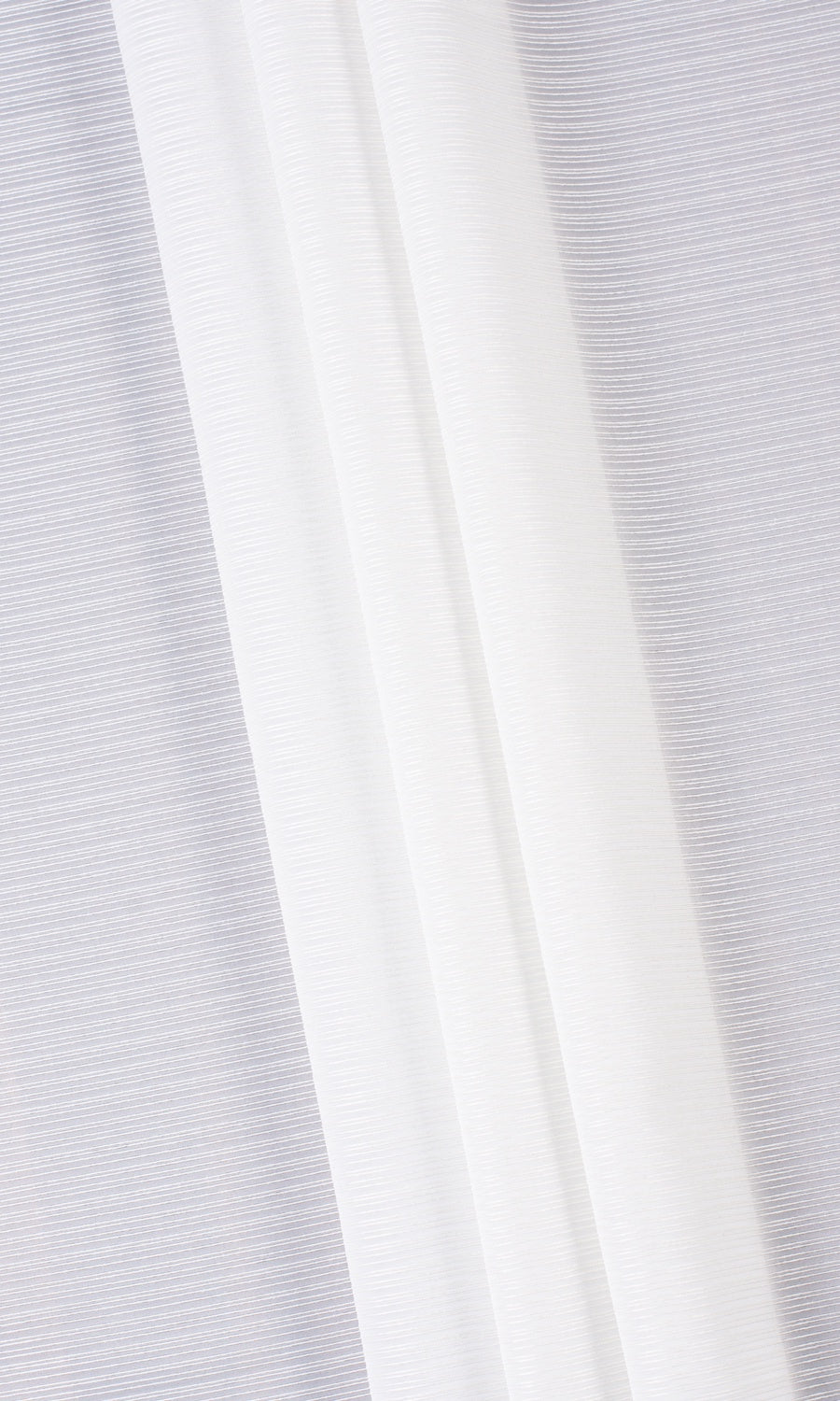 Striped Sheer Pinch Pleat, Rod Pocket, Eyelet Curtains (Chiffon White)