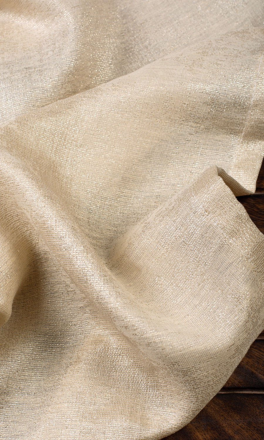 Plain Semi-Sheer Any Size Style Curtains (Pale Beige)