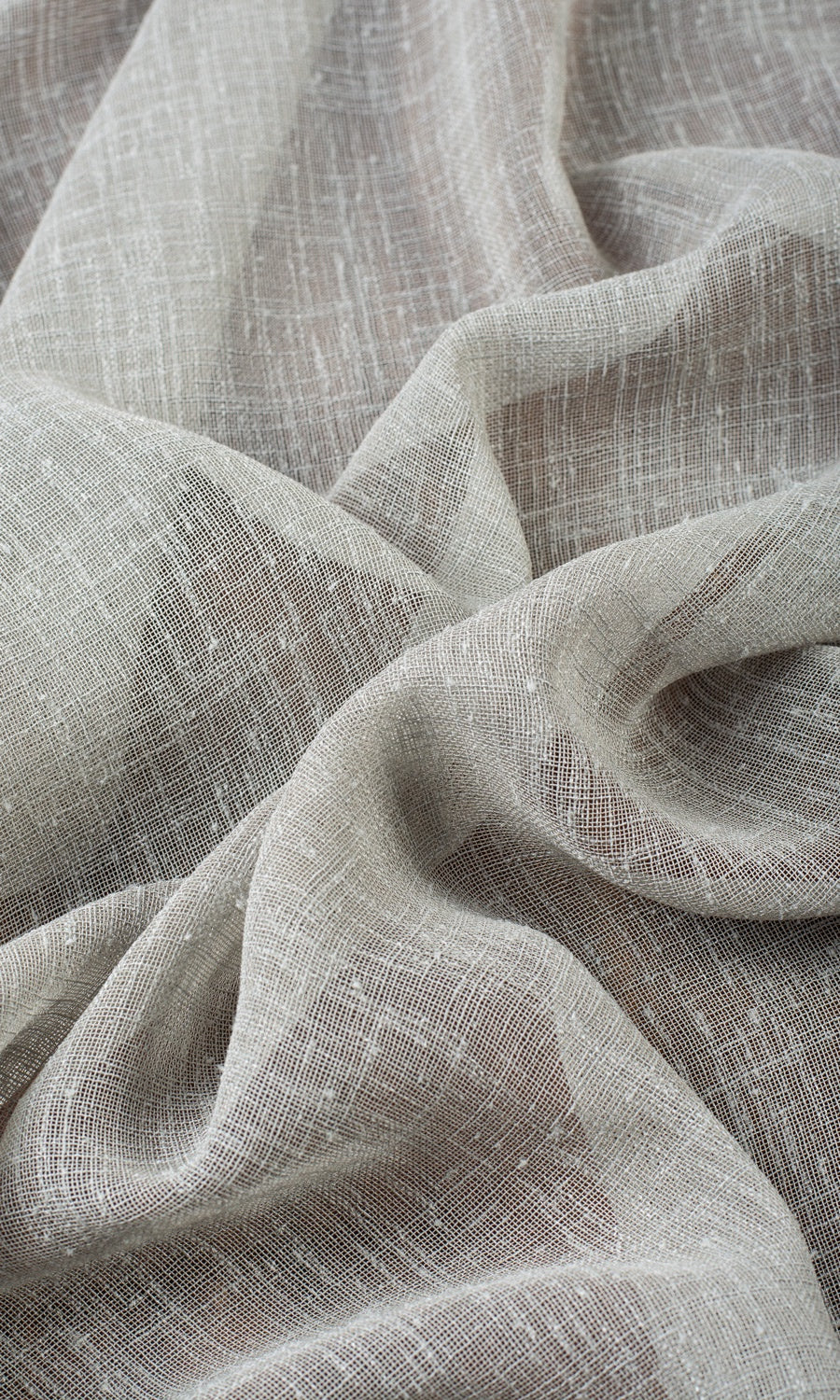Textured Sheer Curtain Panels (Dove Grey) Extra Long Short Wide