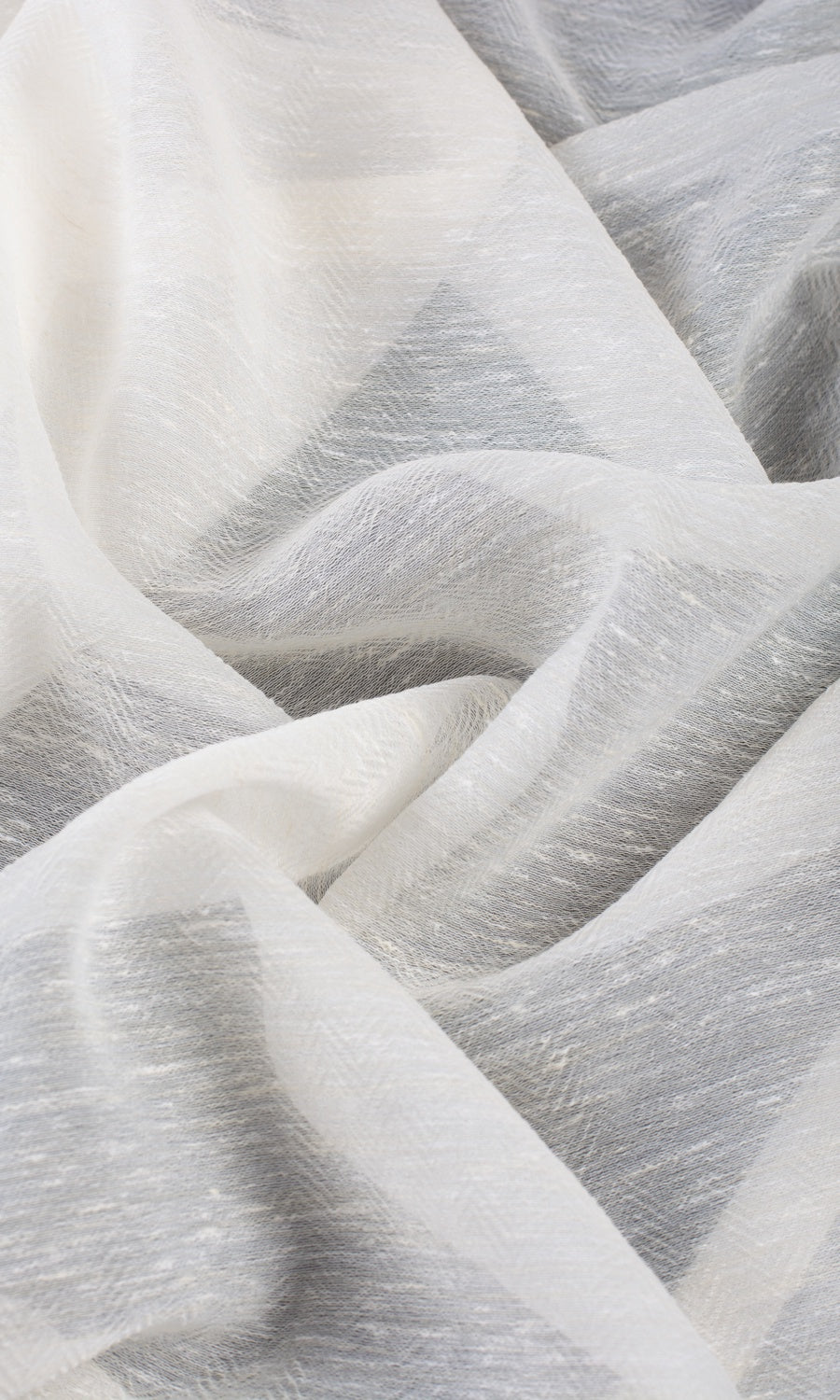 Textured Sheer Custom Curtains (Cotton White)
