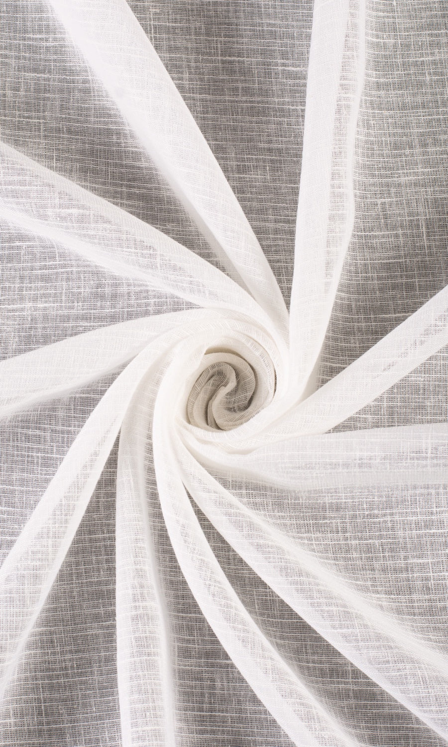 Plain Linen-Texture Sheer Curtains / Drapes / Window Drapery Panels (White)