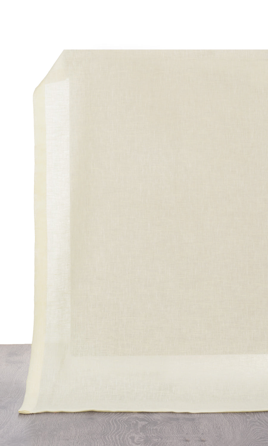 Linen Sheer Curtains / Drapes / Window Drapery Panels (Warm Ivory/ Pale Yellow)