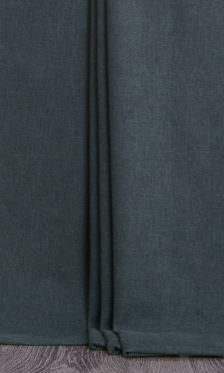 Linen-Blend Pinch Pleat, Rod Pocket, Eyelet Curtains (Deep Teal Blue)