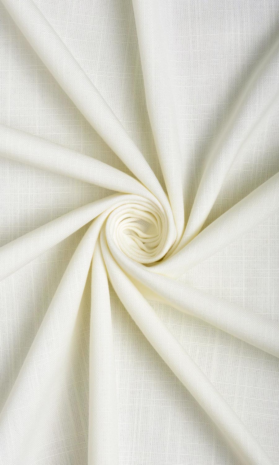 Plain Linen Texture Window Curtains (White)
