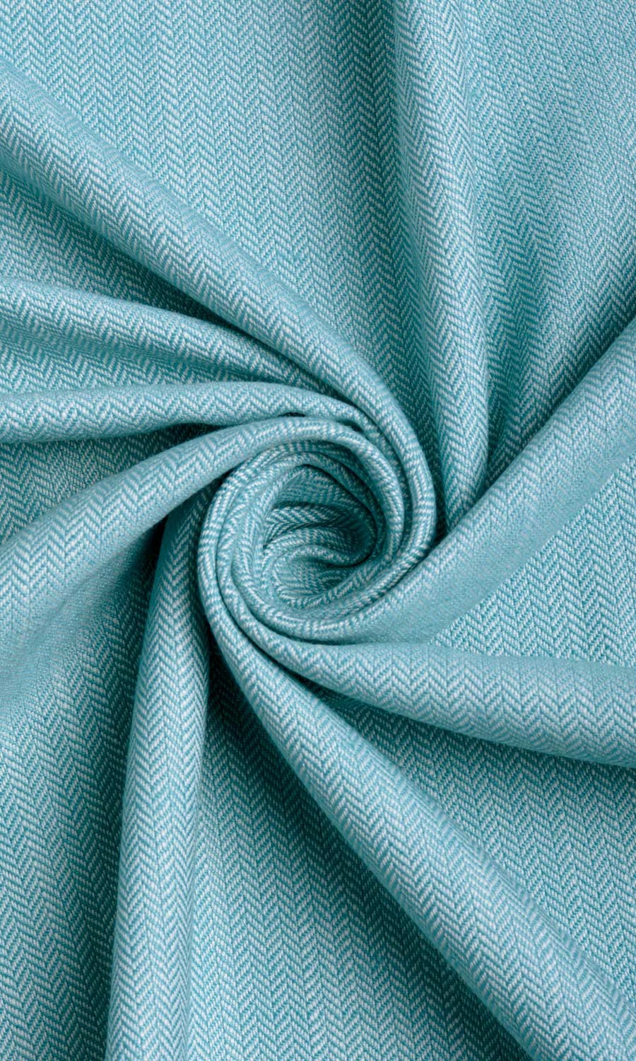 Herringbone Textured Window Curtains (Blue)
