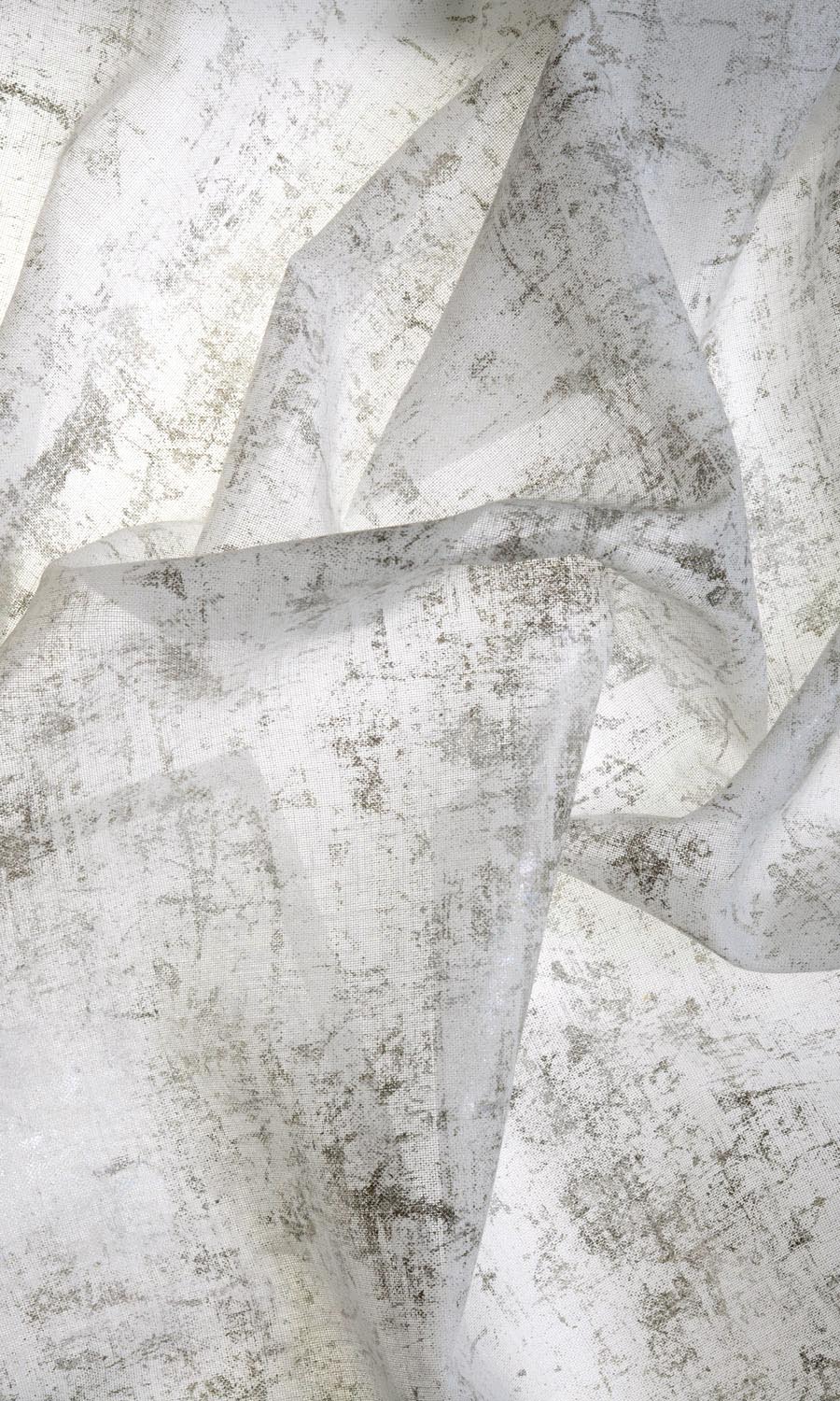 Sheer Window Curtains (White/ Metallic Silver/ Grey)