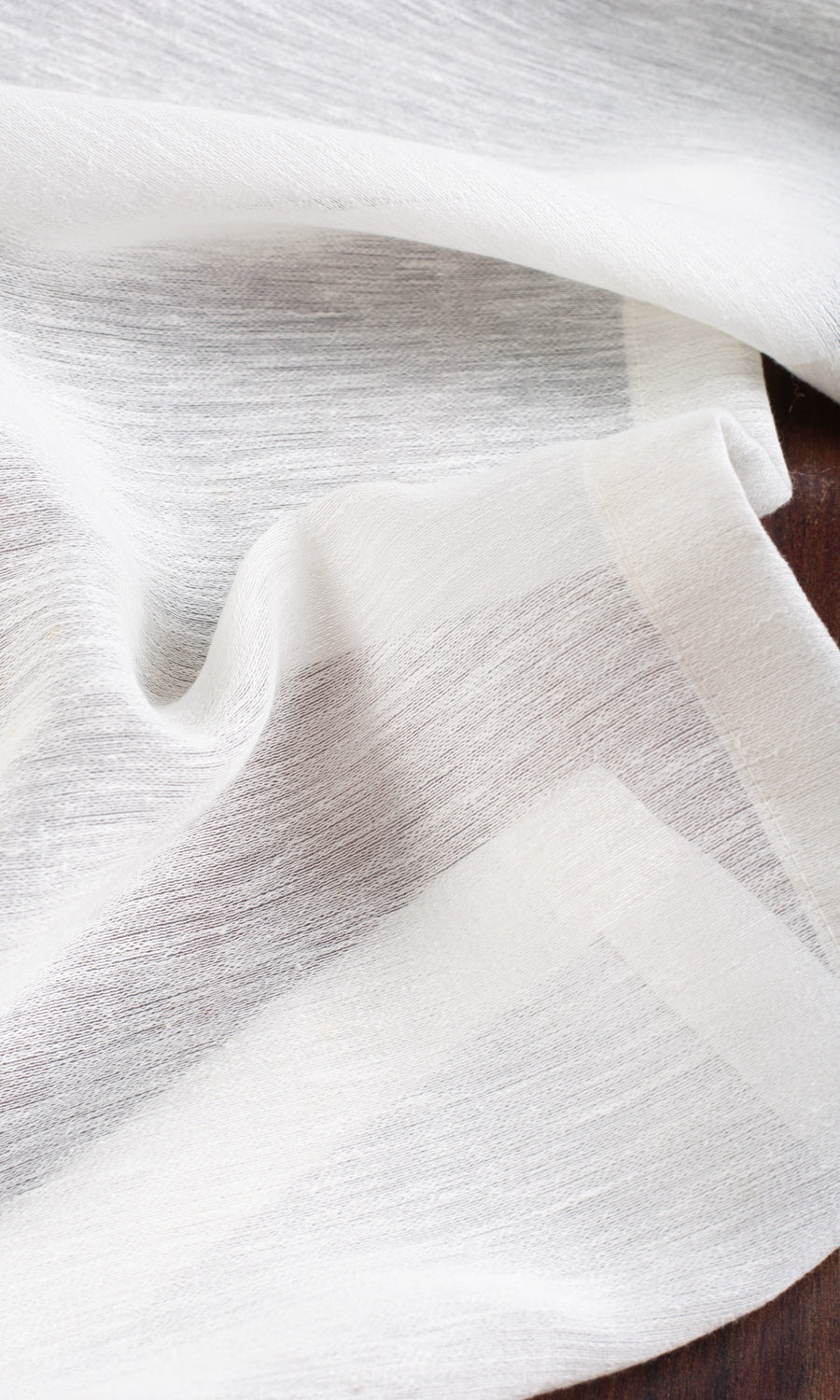 Plain Semi-Sheer Custom Curtains (White)
