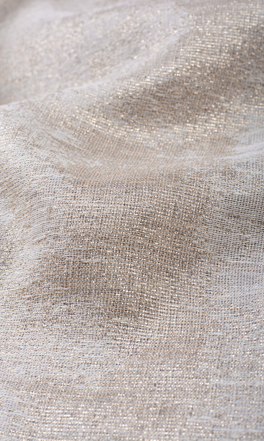 Textured Any Size Style Curtains (Ivory/ Golden)