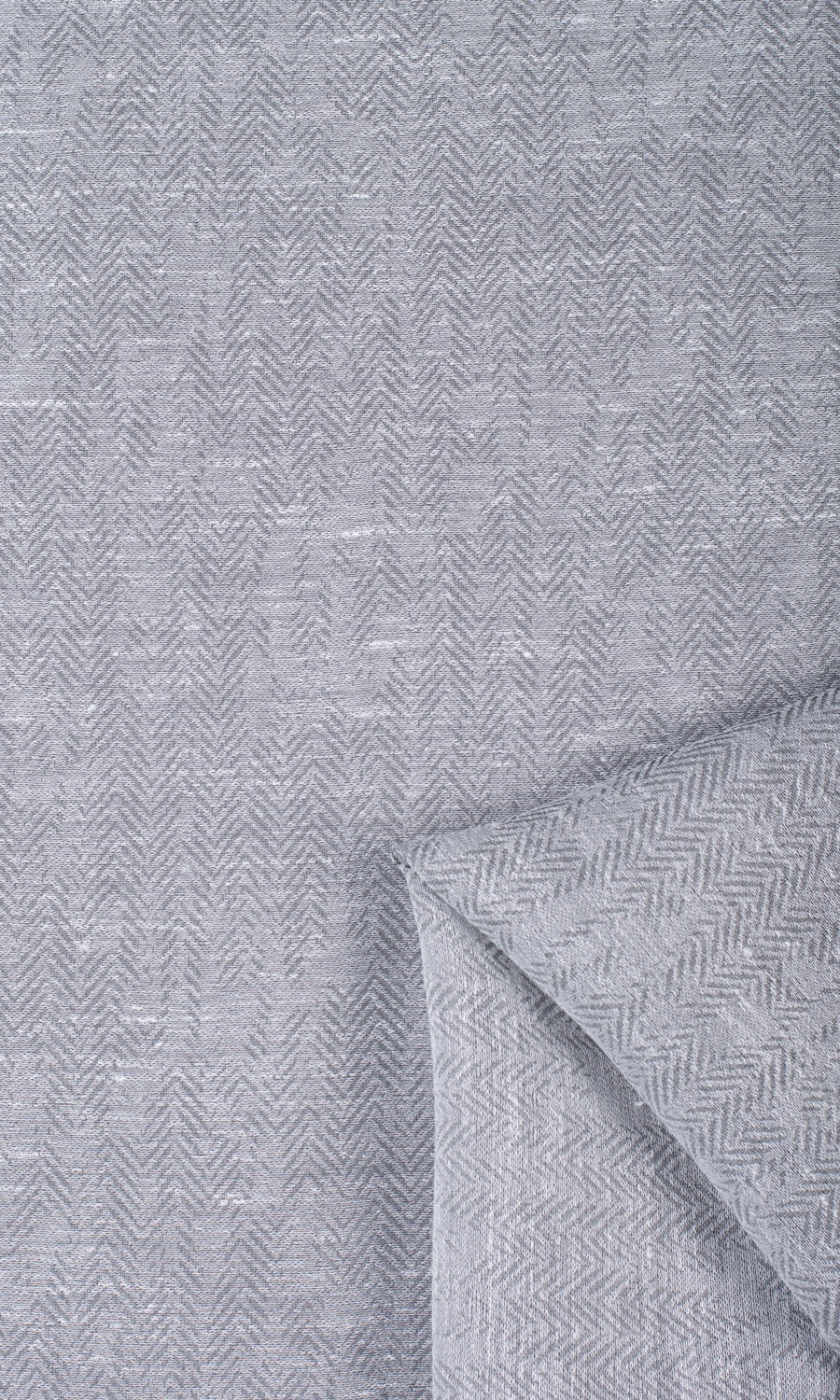 Chevron Textured Sheer Pinch Pleat, Rod Pocket, Eyelet Curtains (Cool Grey)