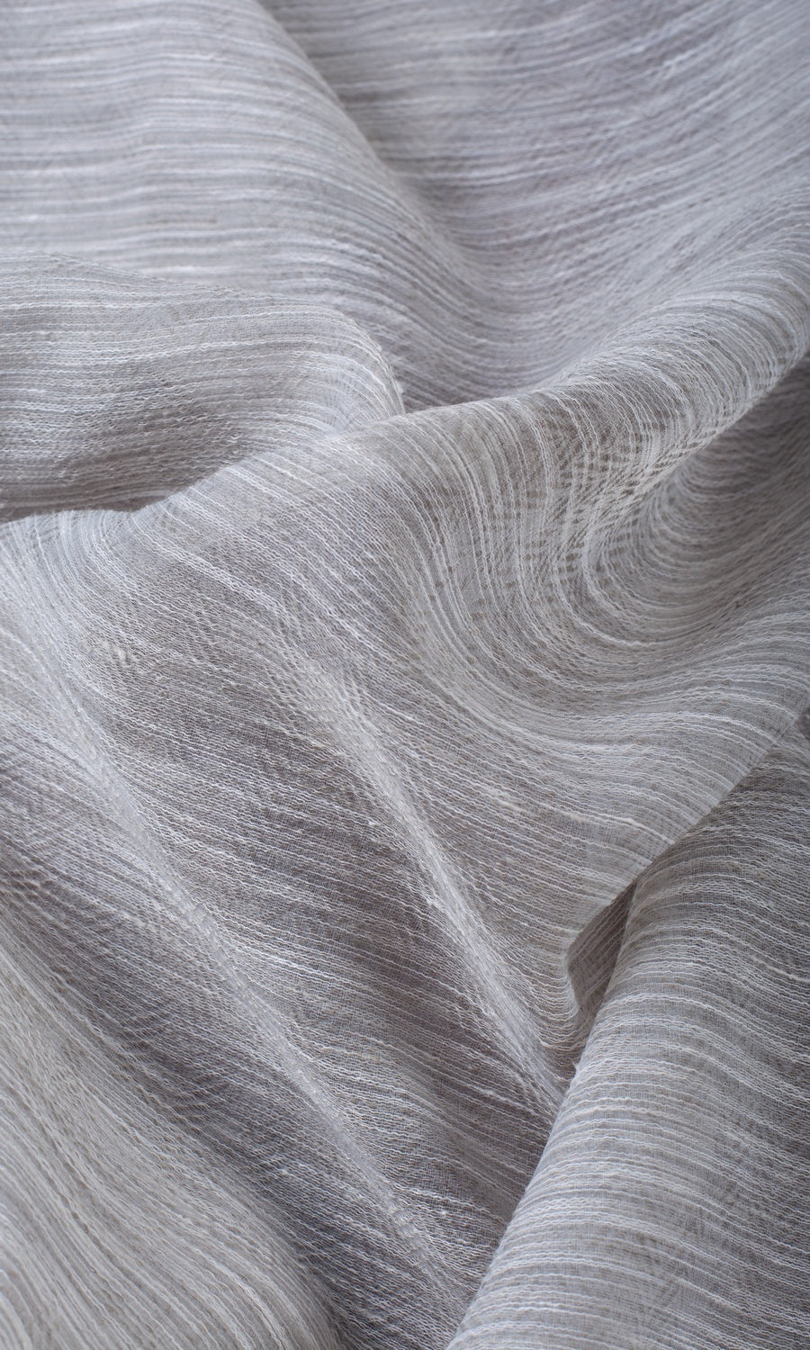 Textured Sheer Curtains / Drapes / Window Drapery Panels (Heather Gray)