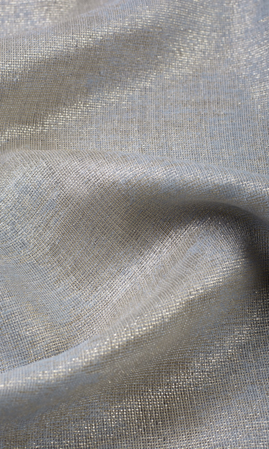 Metallic Accents Semi-Sheer Curtains / Drapes / Window Drapery Panels (Gray/ Gold)