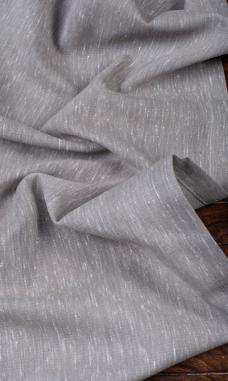 Plain Sheer Curtain Panels (Warm Grey)