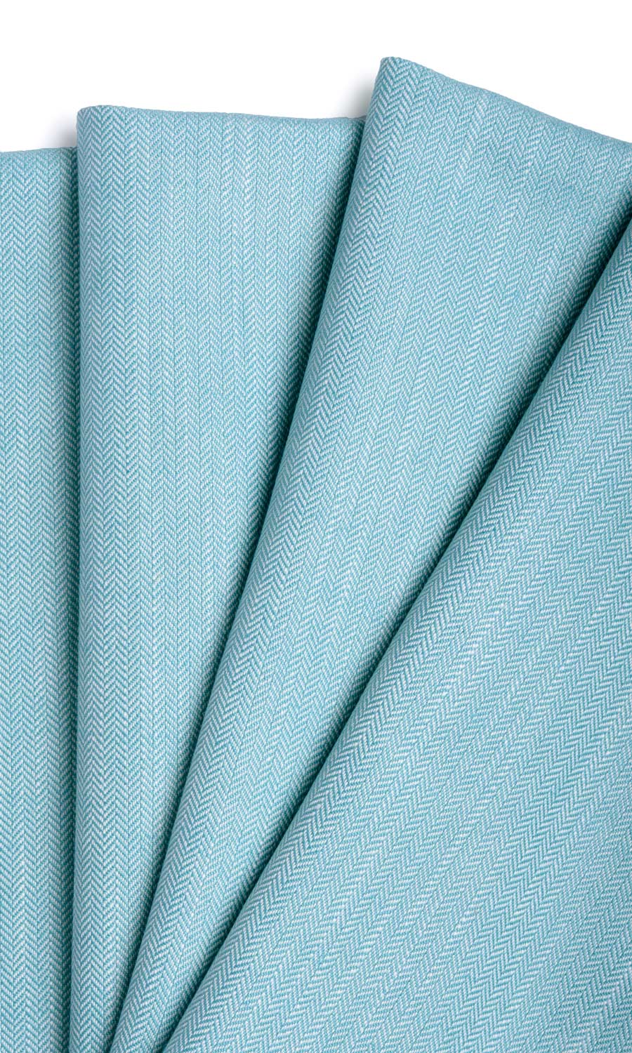 Herringbone Textured Window Curtains (Blue) Extra Long Short Wide