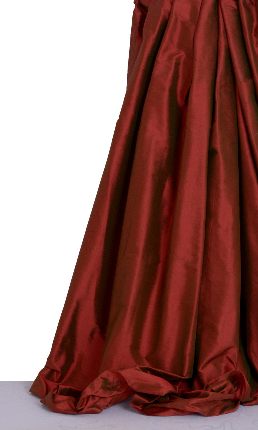 Shantung Silk Window Curtains for Living, Bedroom, Kitchen, Bathroom (Copper Red)