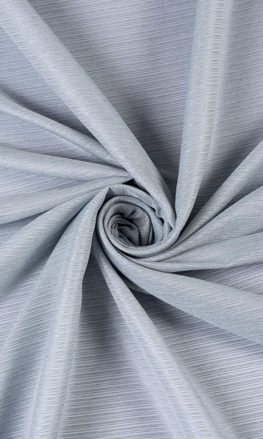 Striped Sheer Pinch Pleat, Rod Pocket, Eyelet Curtains (Periwinkle Gray)