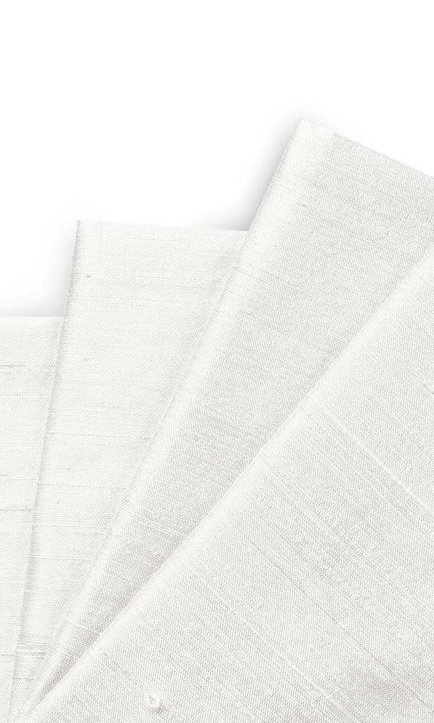 Pure Silk Drapes for Living, Bedroom, Kitchen, Bathroom (White)