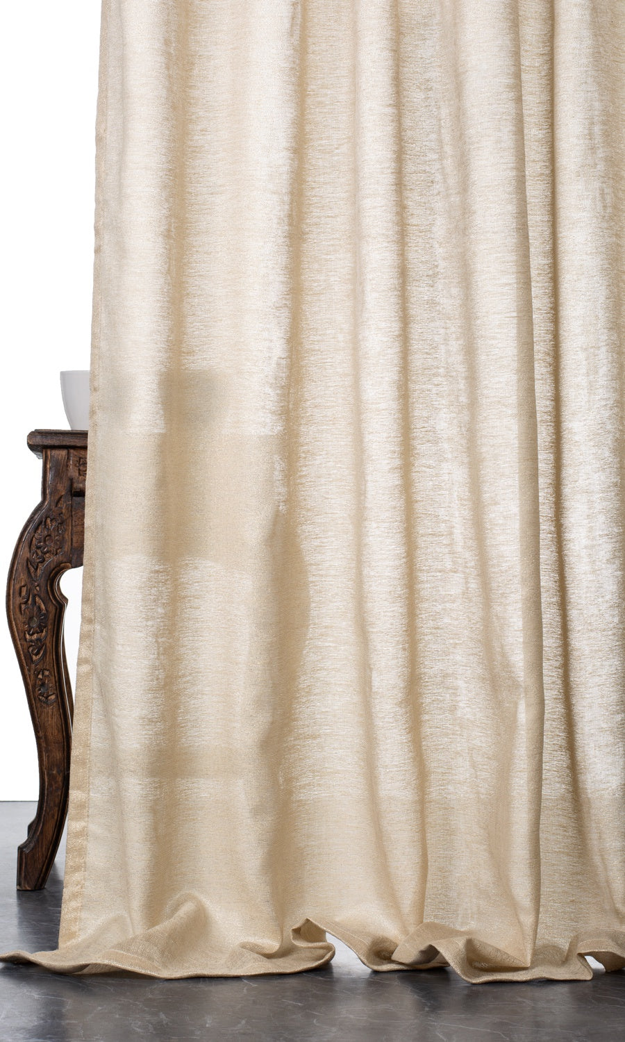 Plain Semi-Sheer Window Curtains for Living, Bedroom, Kitchen, Bathroom (Pale Beige)