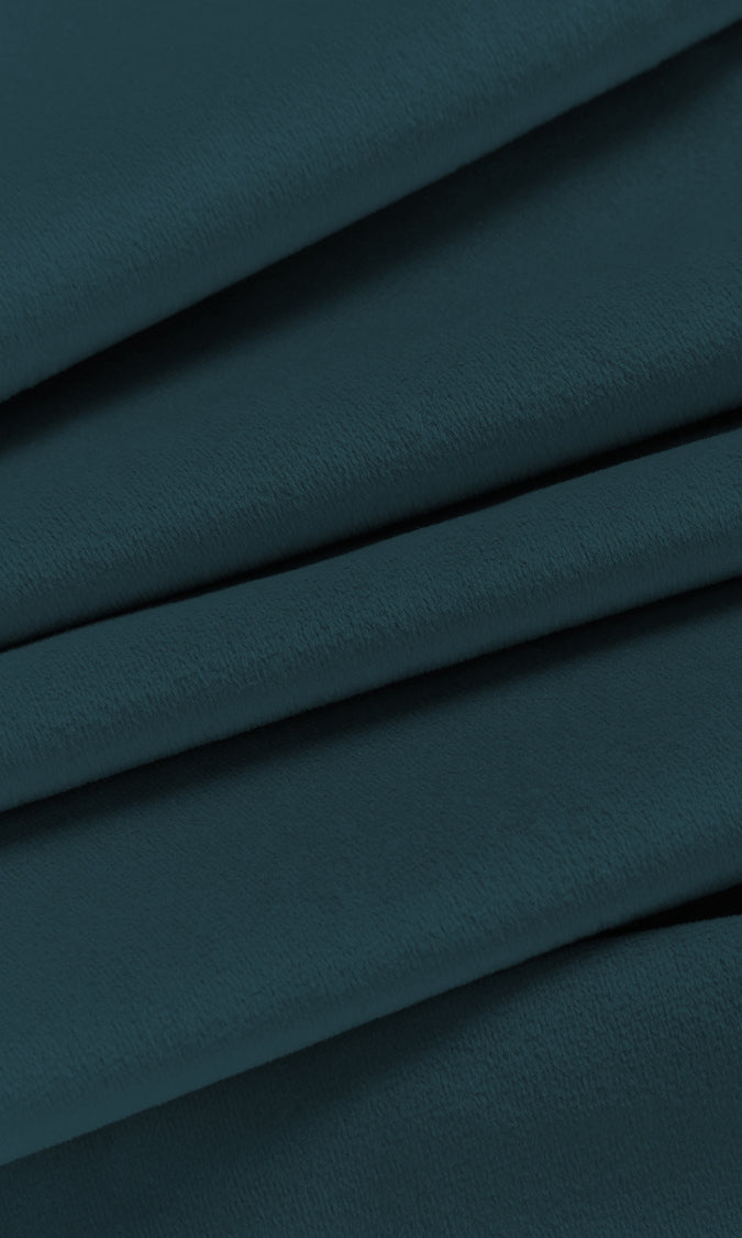 Velvet Window Curtains (Deep Blue)