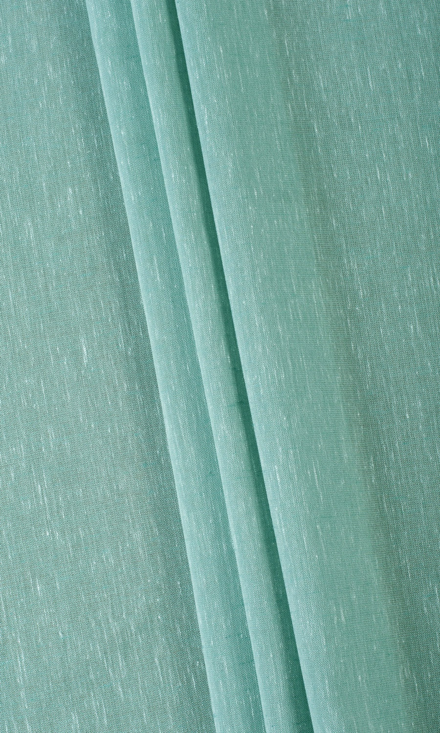 Plain Sheer Pinch Pleat, Rod Pocket, Eyelet Curtains (Cyan Green)