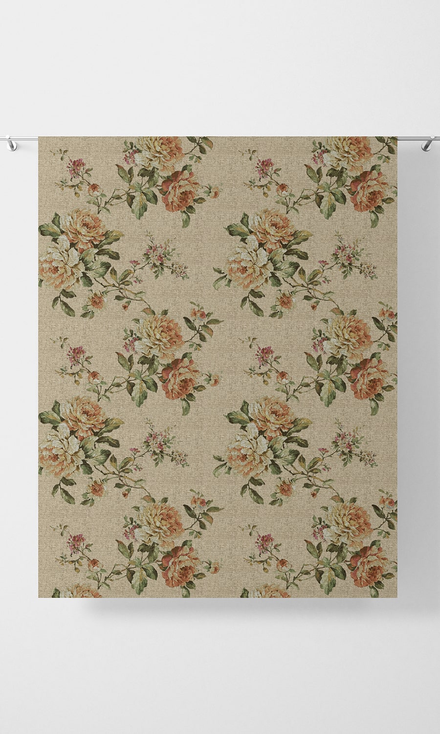 Modern Country Floral Window Curtains (Yellow)