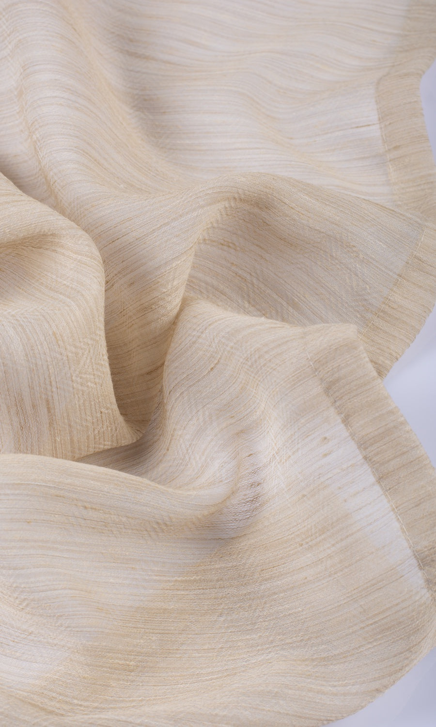 Textured Sheer Window Curtains for Living, Bedroom, Kitchen, Bathroom (Ivory Beige)