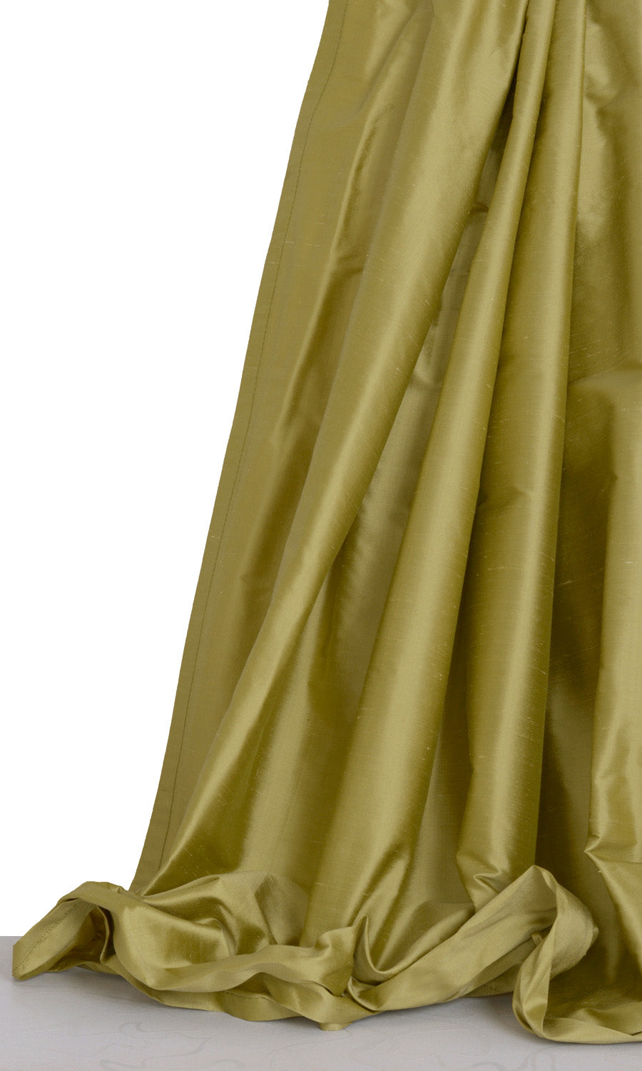 Shantung Silk Drapes for Living, Bedroom, Kitchen, Bathroom (Warm Green)