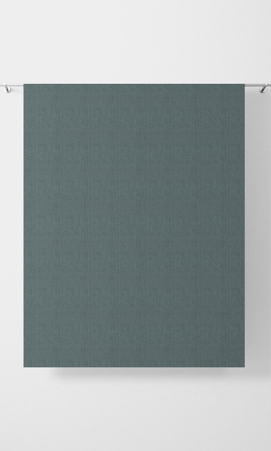 Herringbone Textured Window Curtains (Blue) Extra Long Short Wide