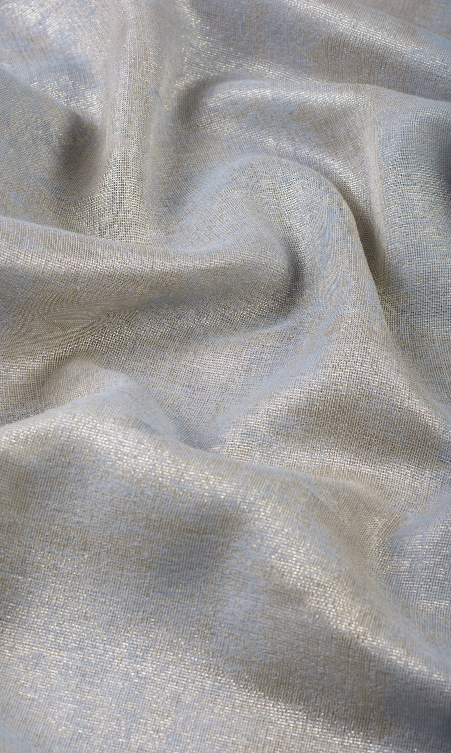 Metallic Accents Semi-Sheer Pinch Pleat, Rod Pocket, Eyelet Curtains (Gray/ Gold)