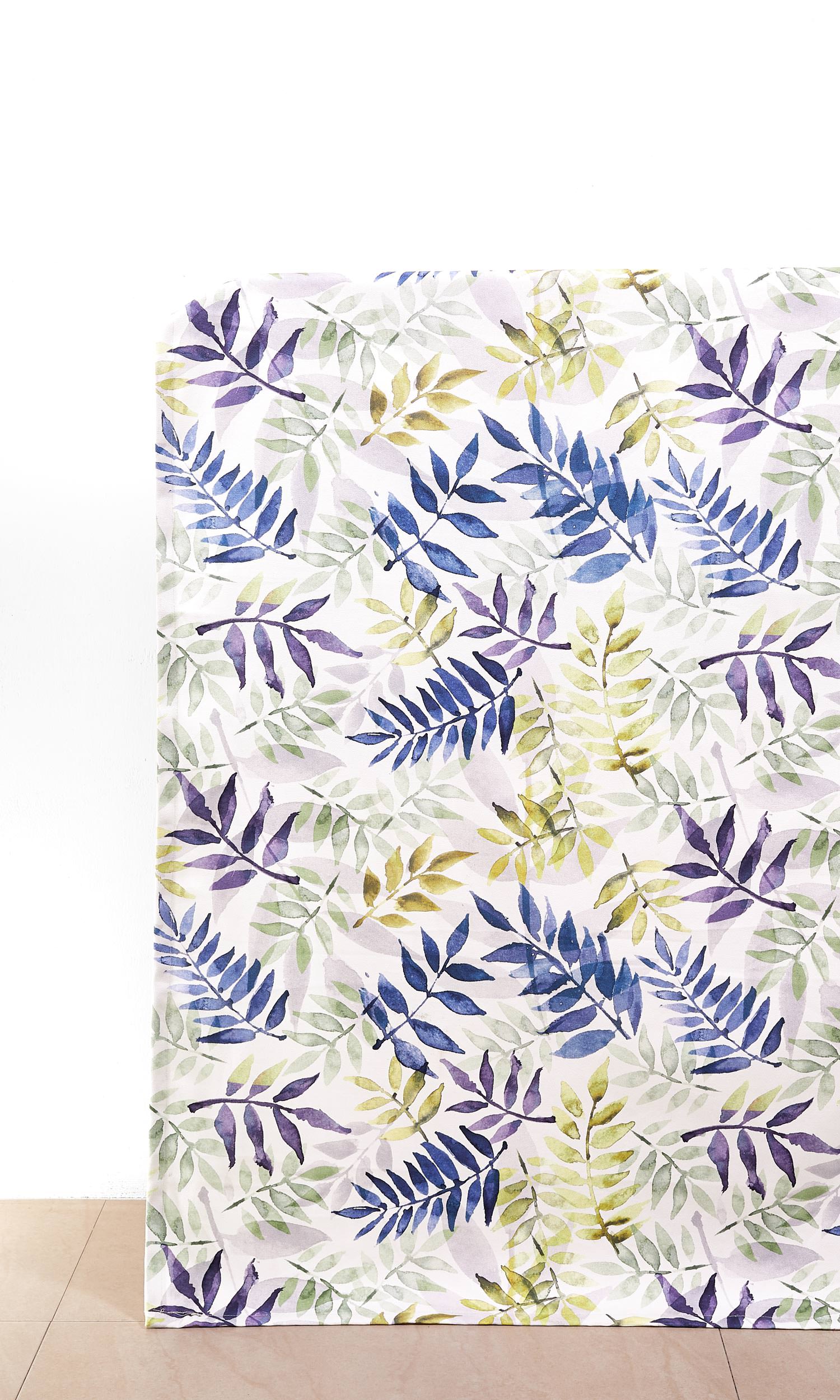 Floral Curtain Panels (Purple/ Blue/ Green/ Gray)