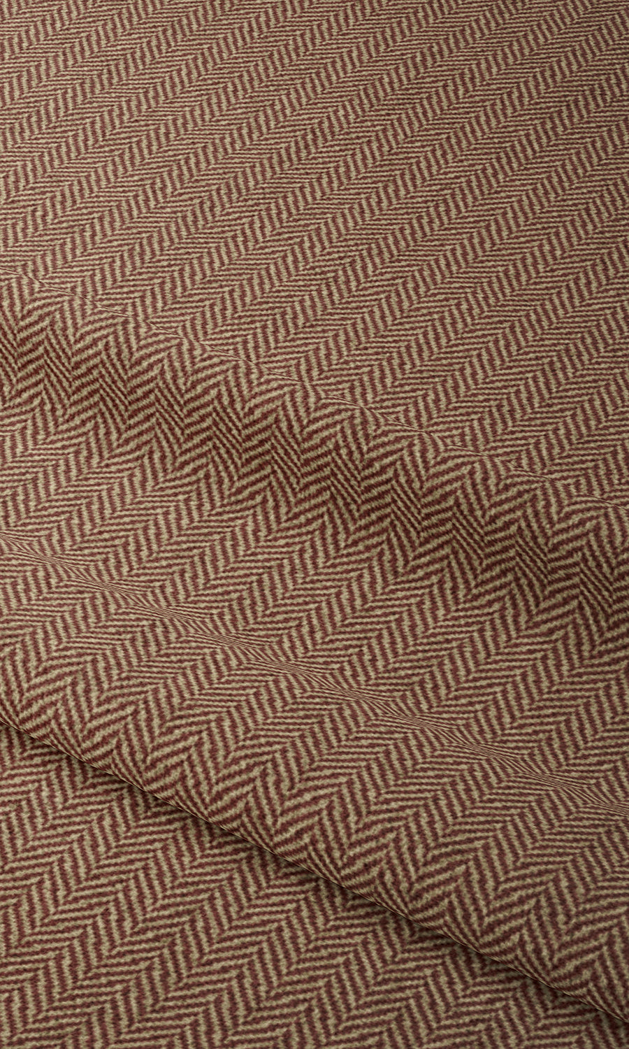 Herringbone Textured Pinch Pleat, Rod Pocket, Eyelet Curtains (Red/ Orange)