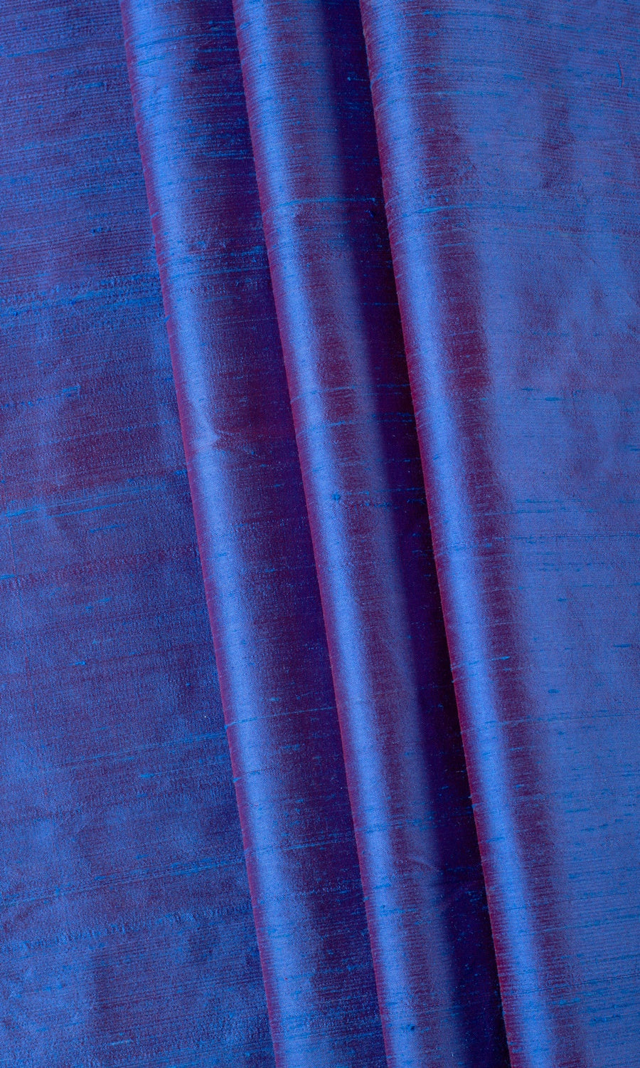Pure Silk Pinch Pleat, Rod Pocket, Eyelet Curtains (Blue)